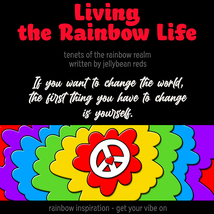 Rainbow Inspiration - Get Your Vibe On - Rainbow Splash Peace Sign